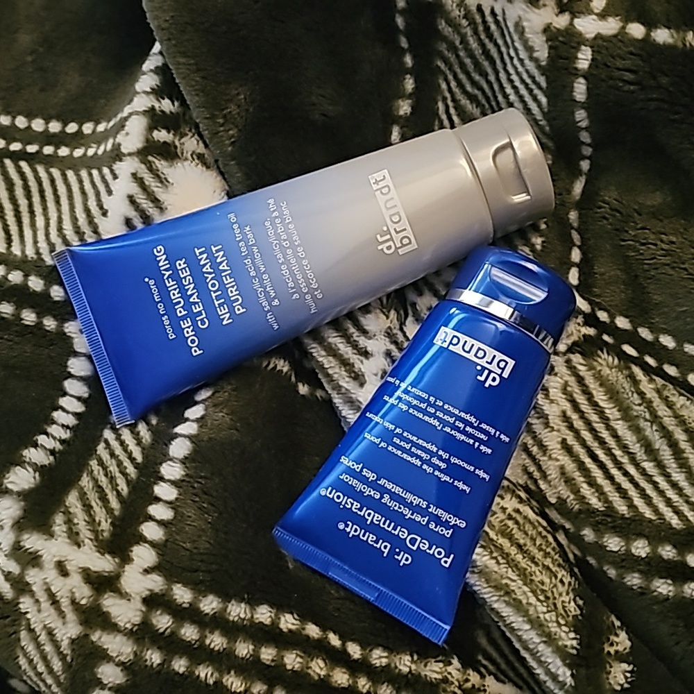 Dr. Brandt cleanser and exfoliator.